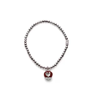 CHANTECLER Bracciale elastico con campanella micro in argento e smalto ref. 37923 M