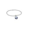 CHANTECLER Bracciale elastico con campanella piccola in argento e smalto ref. 40494