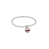 CHANTECLER Bracciale elastico con campanella piccola in argento e smalto ref. 40493