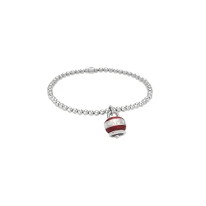 CHANTECLER Bracciale elastico con campanella piccola in argento e smalto ref. 40493