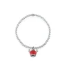 CHANTECLER Bracciale elastico con campanella granchio micro in argento smalto e diamanti ref. 39019 L