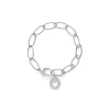 CHANTECLER Bracciale maglie ovali in oro bianco e diamanti ref. 39631