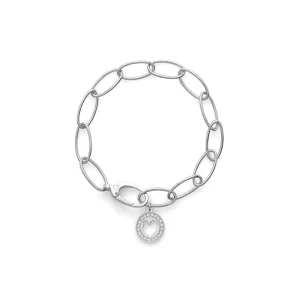 CHANTECLER Bracciale maglie ovali in oro bianco e diamanti ref. 39631