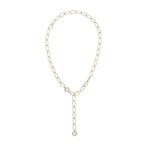 CHANTECLER Catena a maglie ovali in oro giallo e diamanti ref. 39630