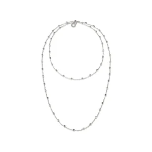CHANTECLER Catena lunga con sferette e pendente Chanteler in argento ref. 38628