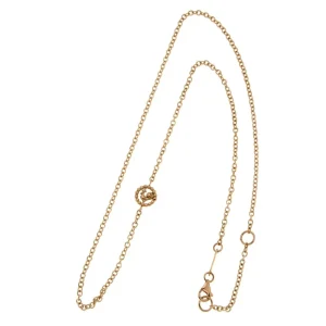 CHANTECLER Catena rolò corta con logo intercalare in oro ref. 29829