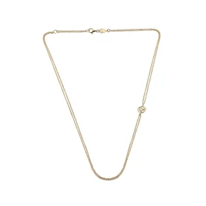CHANTECLER Catena rolò corta doppia con logo intercalare in oro ref. 29602