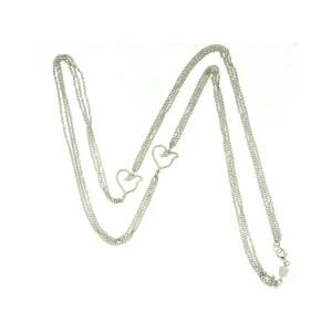 CHANTECLER Catena rolò lunga tripla e logo intercalare in argento ref. 30329