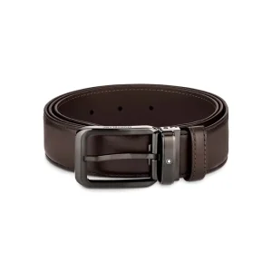 MONTBLANC CINTURA IN PELLE MARRONE SFUMATA ref. 129456