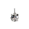 CHANTECLER Ciondolo campanella gatto medio in argento smalto e zaffiri ref. 38579