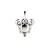 CHANTECLER Ciondolo campanella granchio medio in argento diamanti e zaffiro ref. 31119