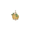 CHANTECLER Ciondolo campanella limone grande in oro e pietre ref. 40228