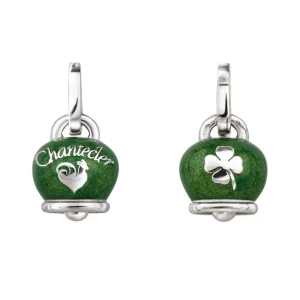 CHANTECLER Ciondolo campanella medio in argento e smalto verde ref. 31761