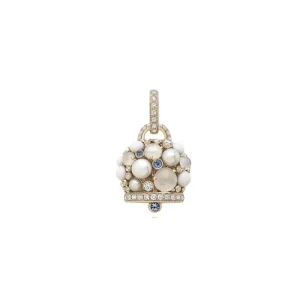 CHANTECLER CIONDOLO CAMPANELLA PICCOLO IN ORO BIANCO GEMME VARIE E DIAMANTI - CAMPANELLE ref. 39911