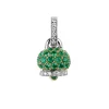 CHANTECLER Ciondolo campanella piccolo in oro diamanti e smeraldi ref. 26828