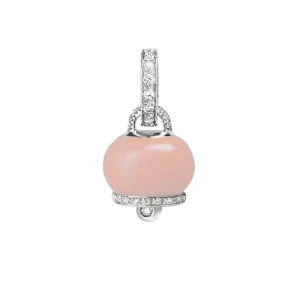 CHANTECLER Ciondolo campanella piccolo in oro diamanti e corallo ref. 30952