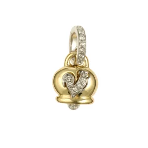 CHANTECLER Ciondolo campanella piccolo in oro e diamanti ref. 19461
