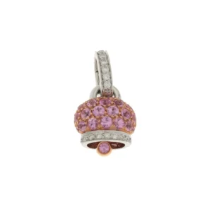 CHANTECLER Ciondolo campanella piccola in oro zaffiri e diamanti ref. 20386
