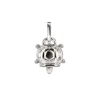 CHANTECLER Ciondolo campanella tartaruga medio in argento e diamanti ref. 31121