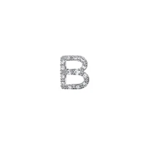 DONNA ORO CIONDOLO LETTERA B ELEMENTS - ORO BIANCO E DIAMANTI ref. DCHF5063B.006