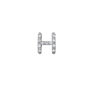 DONNA ORO CIONDOLO LETTERA H ELEMENTS - ORO BIANCO E DIAMANTI ref. DCHF5063H.005