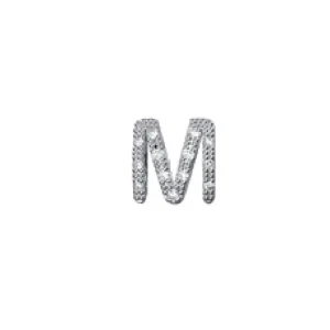 DONNA ORO CIONDOLO LETTERA M ELEMENTS - ORO BIANCO E DIAMANTI ref. DCHF5063M.006