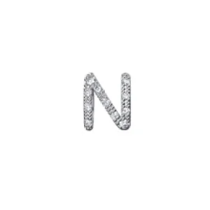 DONNA ORO CIONDOLO LETTERA N ELEMENTS - ORO BIANCO E DIAMANTI ref. DCHF5063N.005