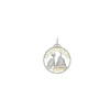 CHANTECLER CIONDOLO MOONLIGHT IN ORO BIANCO E GIALLO LABRADORITE E DIAMANTI - LOGO ref. 40250