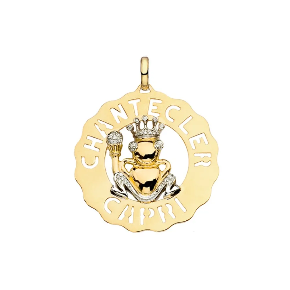 ciondolo_principe_ranocch_0.webp CHANTECLER Ciondolo principe ranocchio grande in oro e diamanti ref.24120