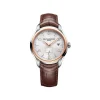 BAUME-MERCIER Clifton, orologio in acciaio e pelle.Uomo, automatico, forma rotonda, 41 mm.