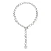 CHANTECLER Collana a maglie ovali e tonde in argento ref. 38044