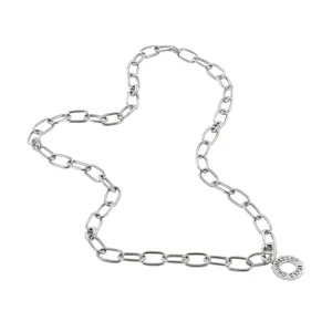 CHANTECLER Collana a maglie ovali e marinare in argento ref, 31210