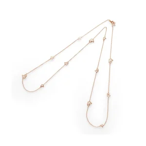 CHANTECLER Collana in oro rosa cm 93 e 13 galli