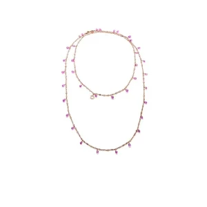 CHANTECLER Collana in oro rosa e zaffiri rosa ref. 34844