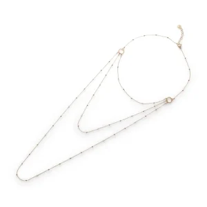 CHANTECLER Collana triplo filo in oro rosa e diamanti bianchi