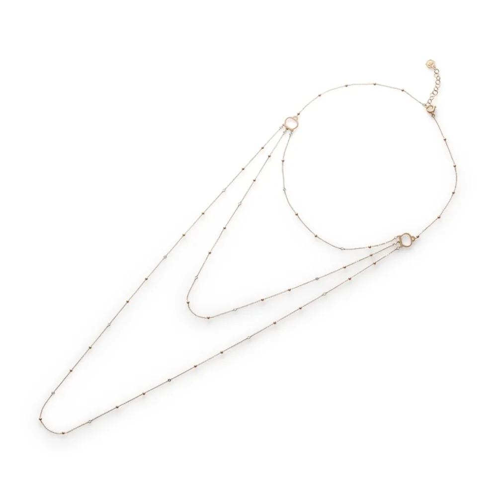 collana_chantecler_triplo_0-1.webp CHANTECLER Collana triplo filo in oro rosa e diamanti bianchi