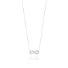FACCO COLLANA  colore Bianco con zirconi Simbolo:  INFINITO "Il sentimento che non conosce fine"