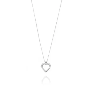 FACCO COLLANA  colore Bianco con zirconi Simbolo:  CUORE "I sentimenti raccontati dall?Anima"