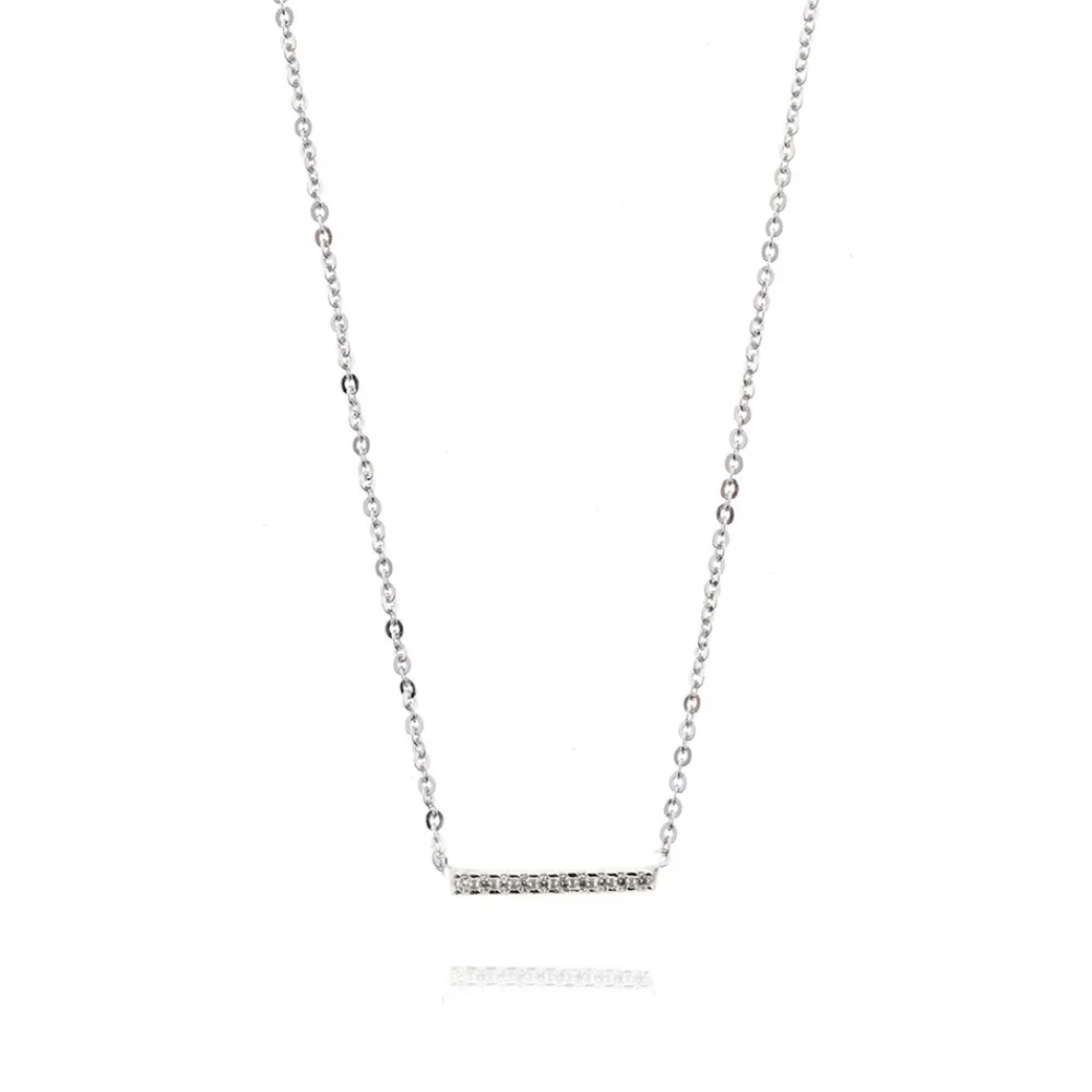FACCO COLLANA  colore Bianco con zirconi Simbolo:  LINEA "La Vita della felicit?"