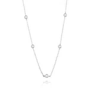 FACCO COLLANA  colore Bianco con zirconi Simbolo:  LUCE "Risplende negli occhi di chi ? felice"