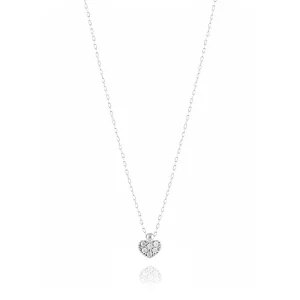 FACCO COLLANA  colore Bianco con zirconi Simbolo:  CUORE "La tenerezza racchiusa nel Cuore"