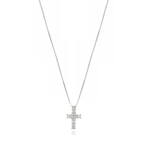 FACCO COLLANA  colore Bianco con zirconi Simbolo:  CREDO  "Gli autentici valori della vita"