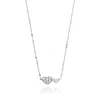 FACCO COLLANA  colore Bianco con zirconi Simbolo:  CUORE "I sentimenti raccontati dall?Anima"