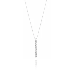 FACCO COLLANA  colore Bianco con zirconi Simbolo:  LINEA "La Vita della felicit?"