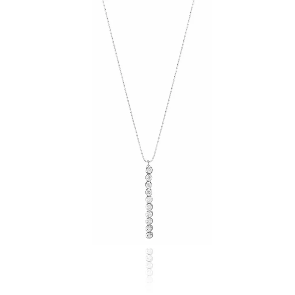 FACCO COLLANA  colore Bianco con zirconi Simbolo:  LINEA "La Vita della felicit?"
