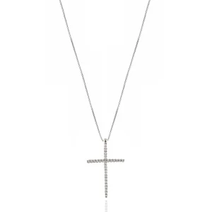 FACCO COLLANA  colore Bianco con zirconi Simbolo:  CREDO  "Gli autentici valori della vita"