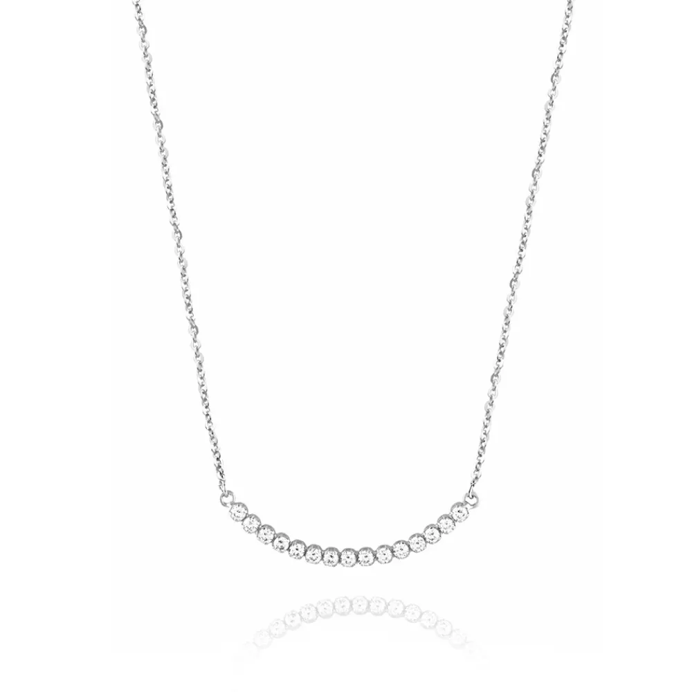 FACCO COLLANA  colore Bianco con zirconi Simbolo:  LINEA "La Vita della felicit?"