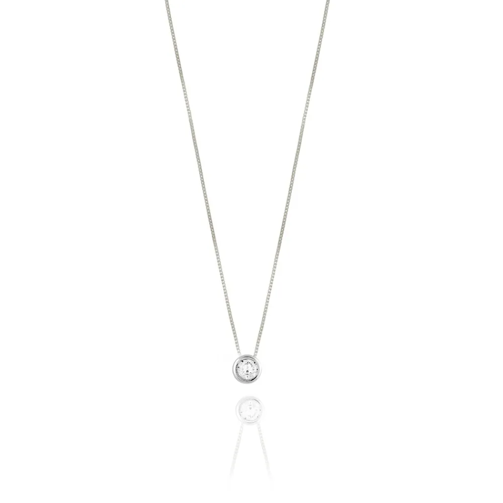 FACCO COLLANA  colore Bianco con zirconi Simbolo:  LUCE "Risplende negli occhi di chi ? felice"
