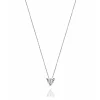 FACCO COLLANA  colore Bianco con zirconi Simbolo:  CUORE "I sentimenti raccontati dall?Anima"