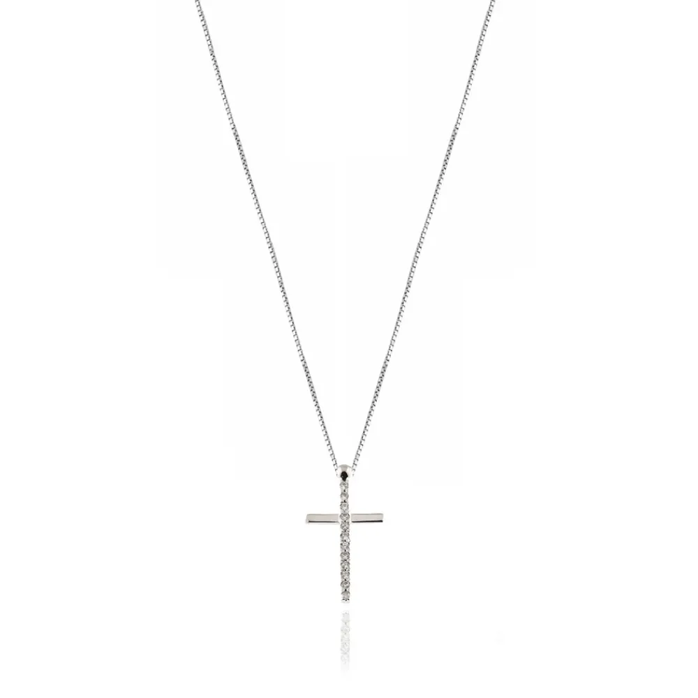 FACCO COLLANA  colore Bianco con zirconi Simbolo:  CREDO  "Gli autentici valori della vita"
